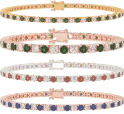 Colorful diamond bracelets